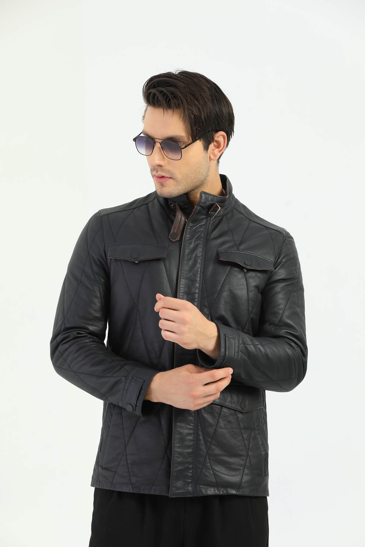 PRINDA Peterhead Genuine Leather Jacket Men