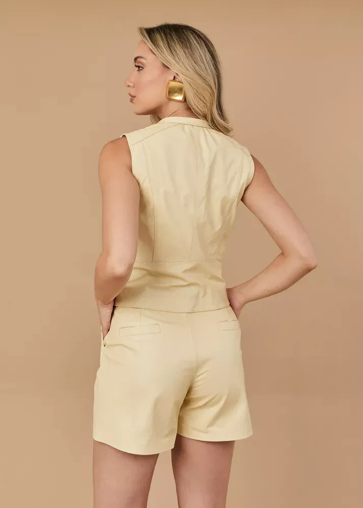 PRINDA Butter Women's Genuine Leather Vest