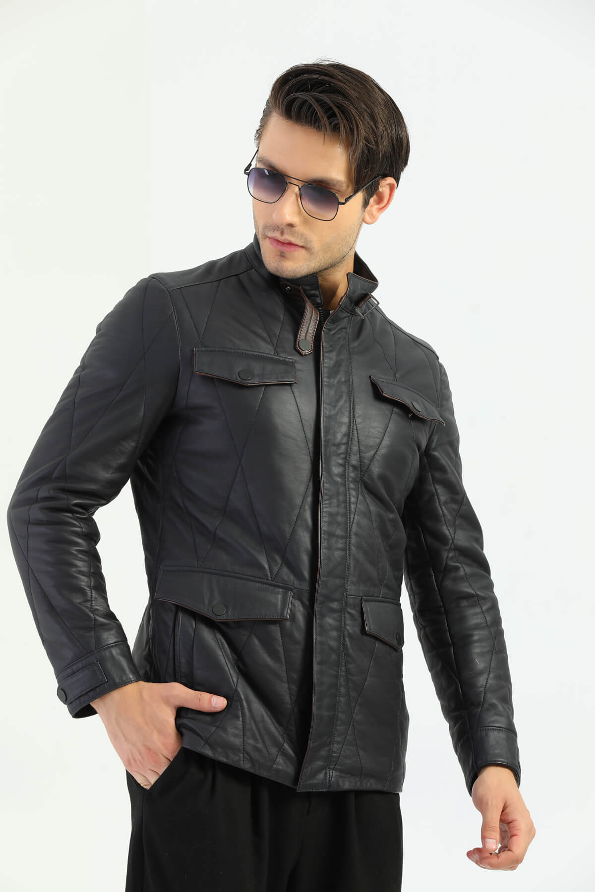 PRINDA Peterhead Genuine Leather Jacket Men
