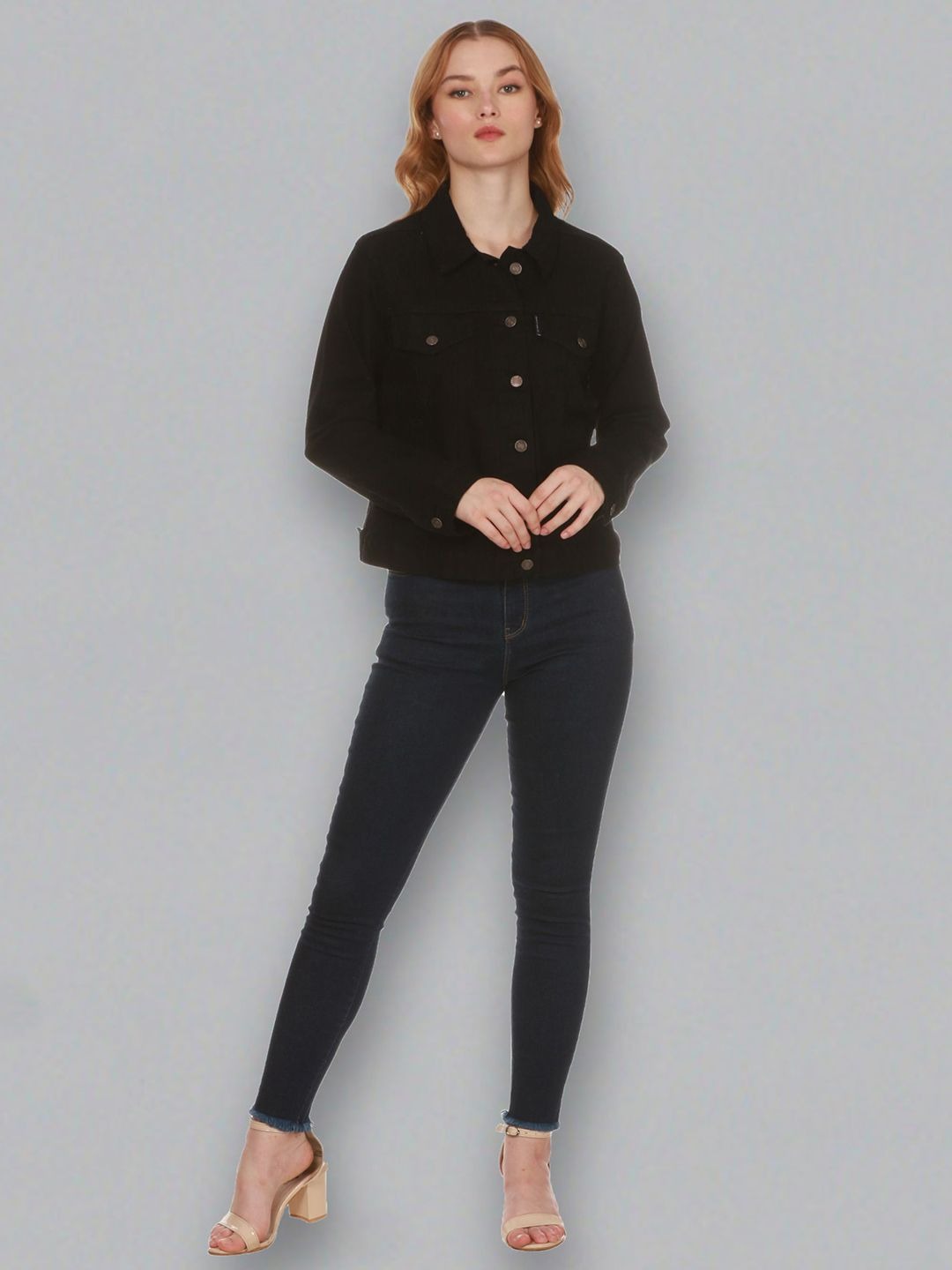 Women Lightweight Crop Outdoor Denim Jacket – Breathable Packable Layer for Pakistan | PARINDA