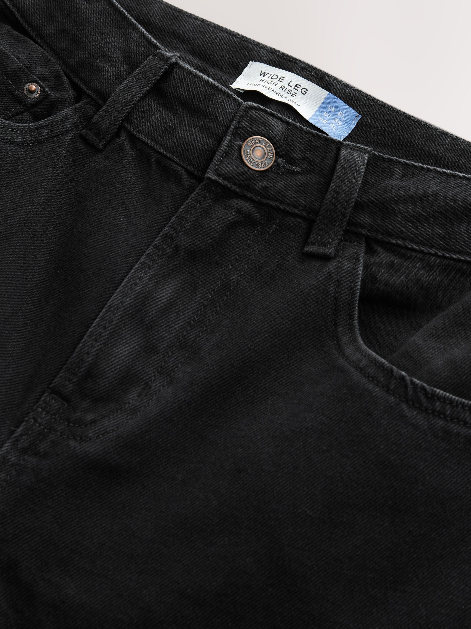 Women Black Wide Leg Jeans – Trendy High Waist Denim Pants for Pakistan | PRINDA