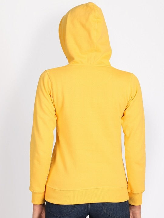 Wonder Woman Printed Hooded Pullover Yellow Hoodie for Women – Stylish Cotton Sweatshirt Online in Pakistan | PRINDA