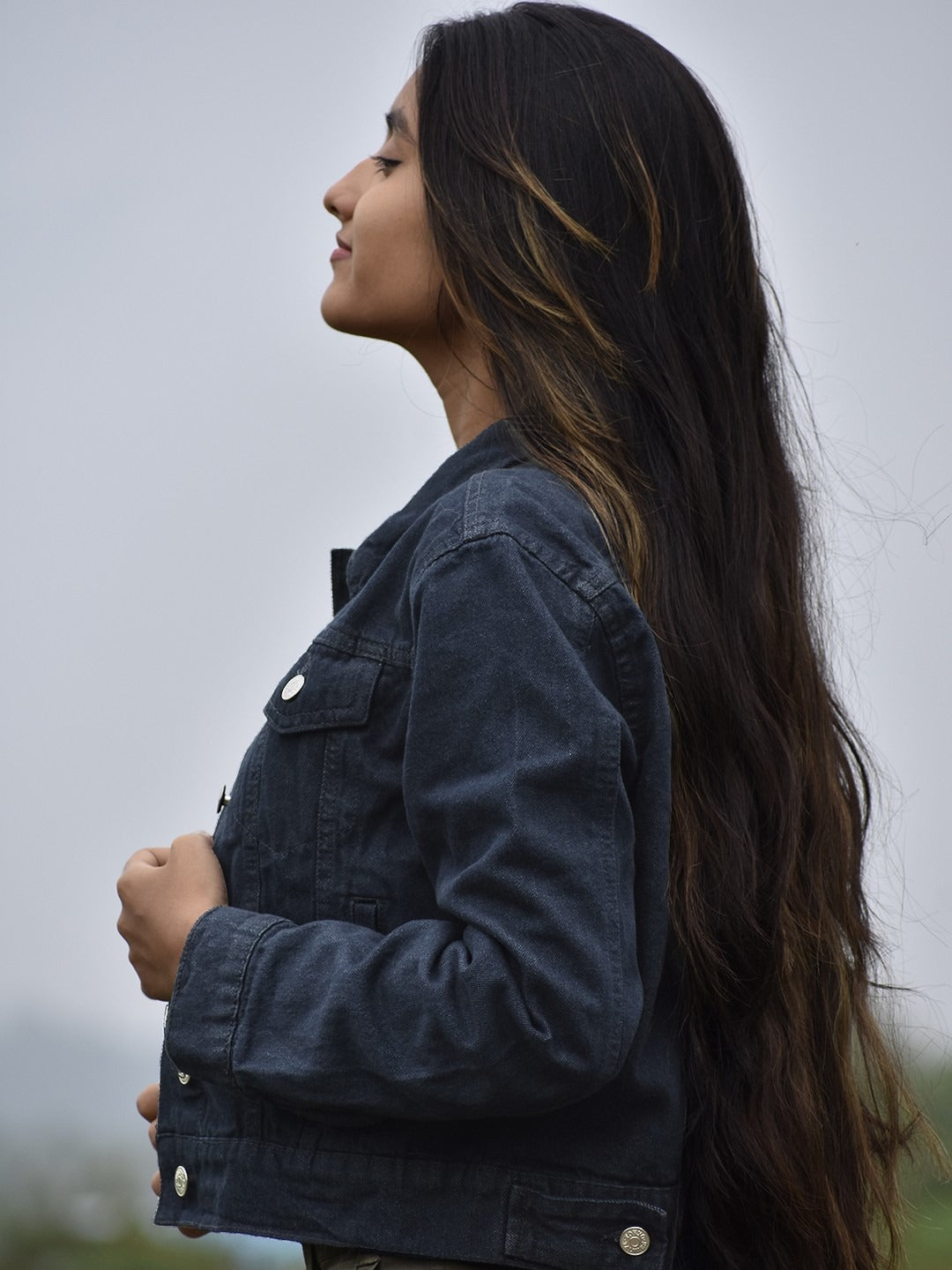 Women Blue Solid Jacket – Versatile Lightweight Outerwear for Pakistan | PARINDA