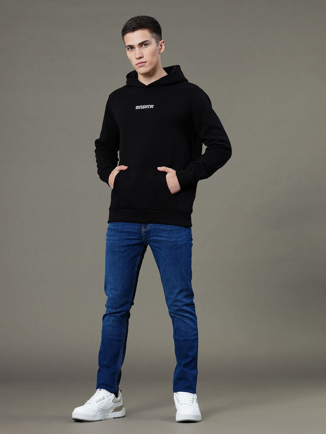 Men Graphic Print Fleece Baggy Fit Hoodie – Oversized Streetwear Hoodie in Pakistan | PRINDA