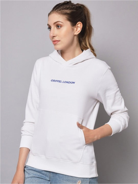 Women Hooded Fleece White Hoodie – Cozy Winter Wear in Pakistan | PRINDA