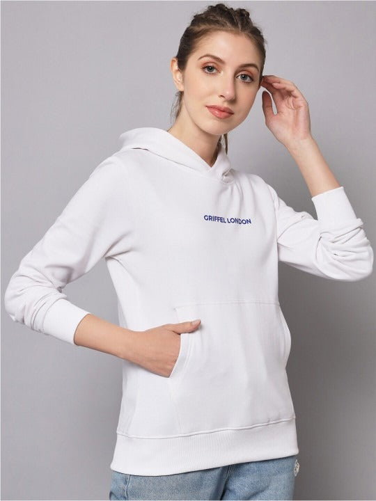 Women Hooded Fleece White Hoodie – Cozy Winter Wear in Pakistan | PRINDA
