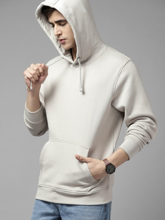 Men Solid Hooded Sweatshirt – Cotton Fleece Pullover Hoodie for Men in Pakistan | PRINDA