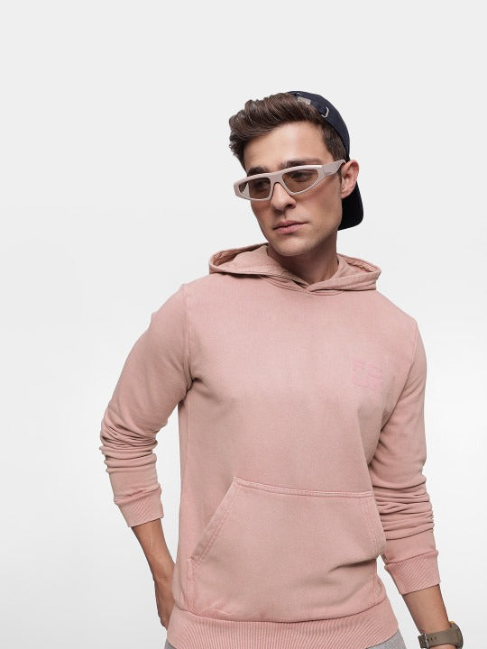 Men Solid Hooded Sweatshirt with Brand Logo – Stylish Cotton Pullover for Men in Pakistan | PRINDA
