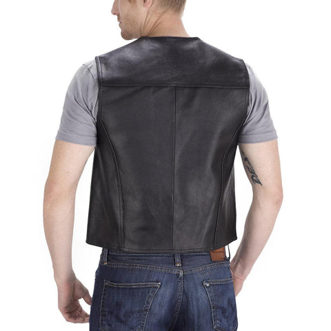 PRINDA Raider Leather Motorcycle Vest for Men