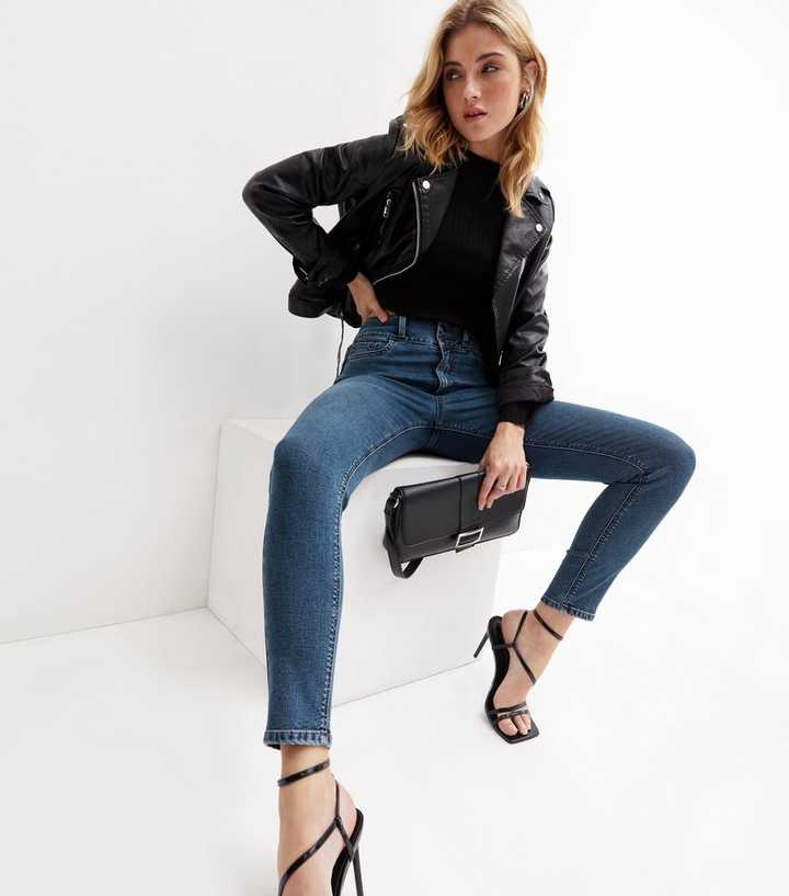Blue Lift & Shape High Waist Yazmin Skinny Jeans - PRINDA - Jeans -