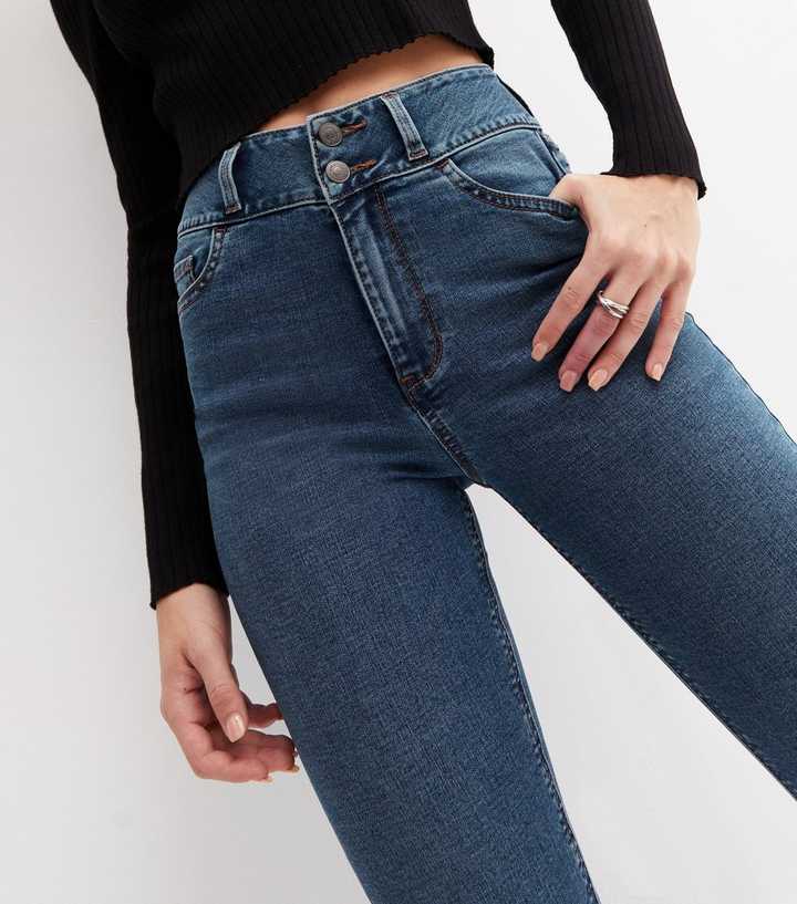 Blue Lift & Shape High Waist Yazmin Skinny Jeans - PRINDA - Jeans -