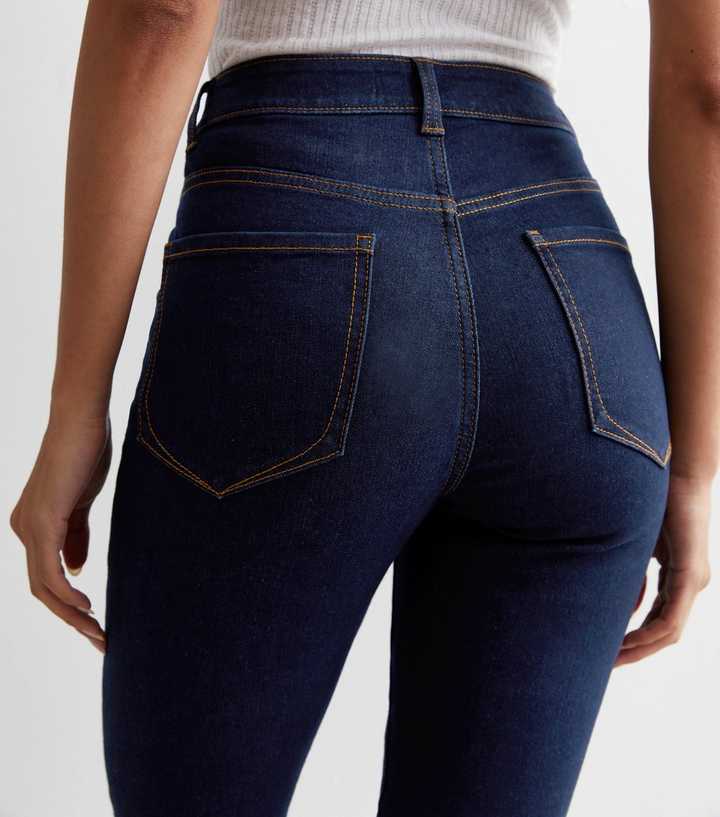 Blue Mid Rise Skinny Jeans - PRINDA - Jeans -