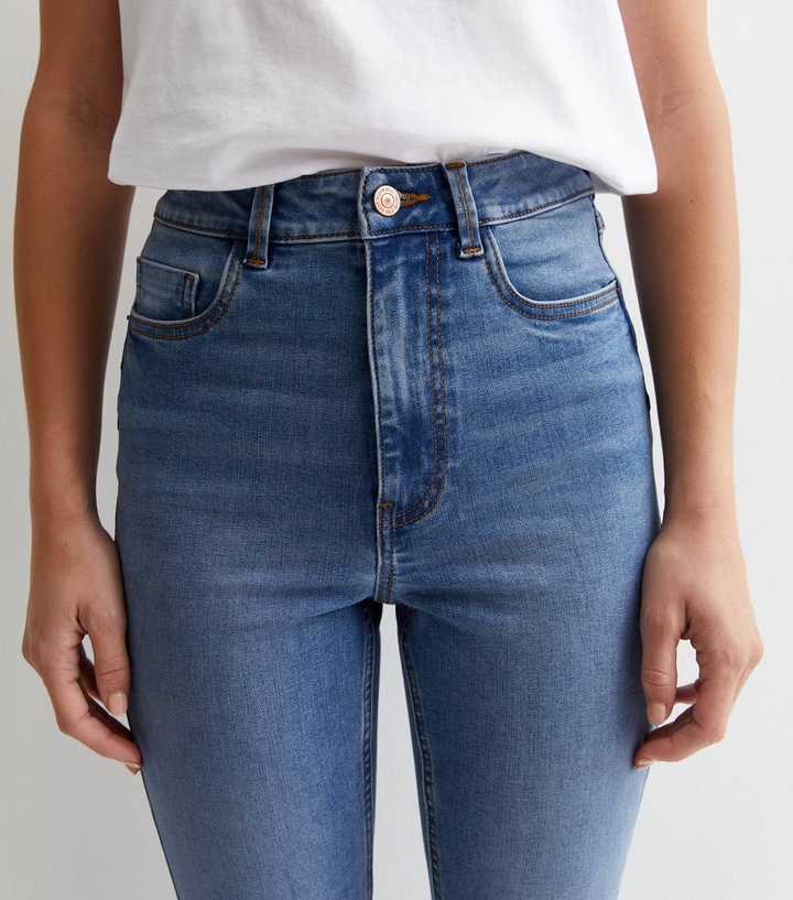 Blue Mid Wash Lift & Shape Jinna Skinny Jeans - PRINDA - Jeans -
