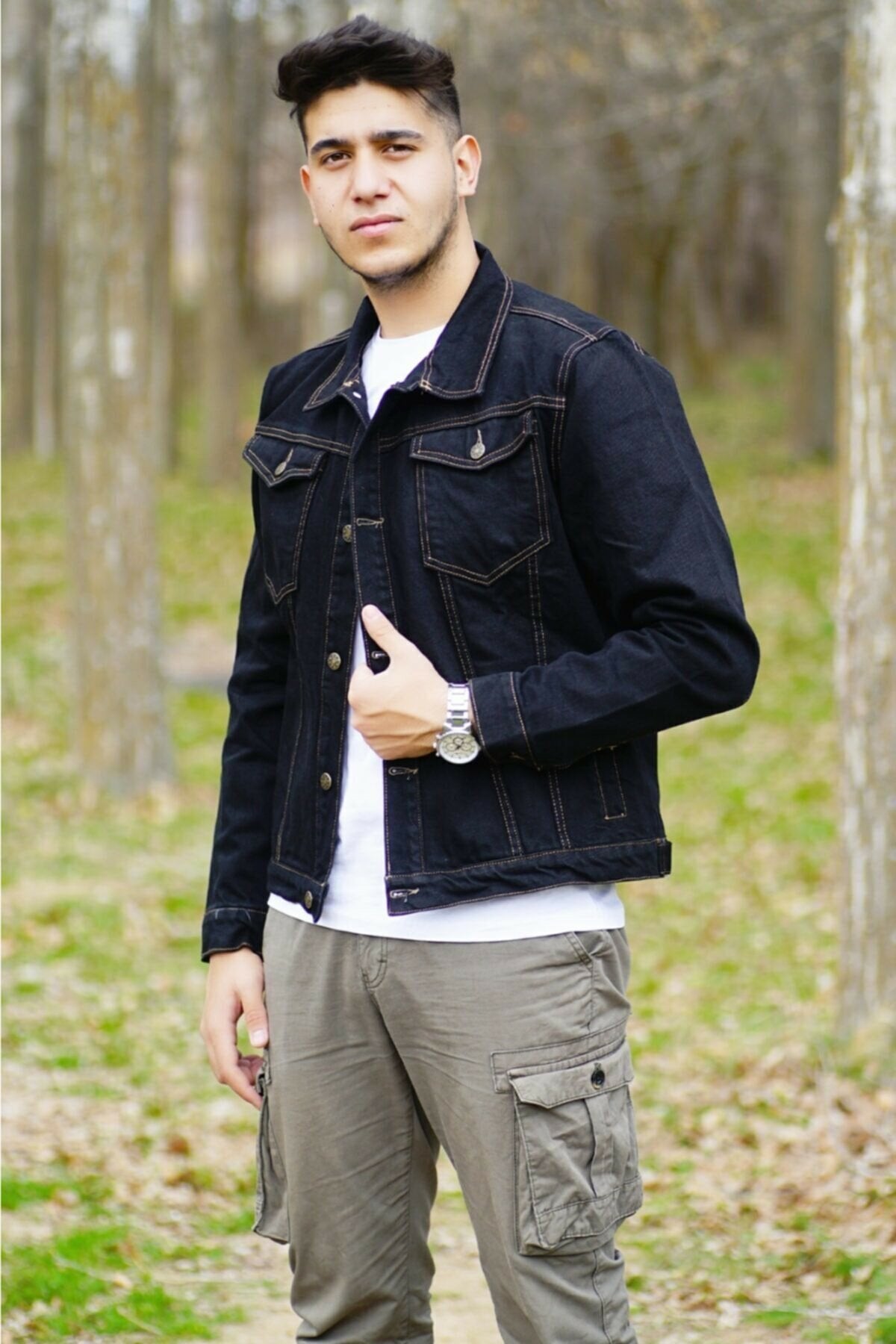 Couple Denim Jacket Black - PRINDA - Denim Jackets -