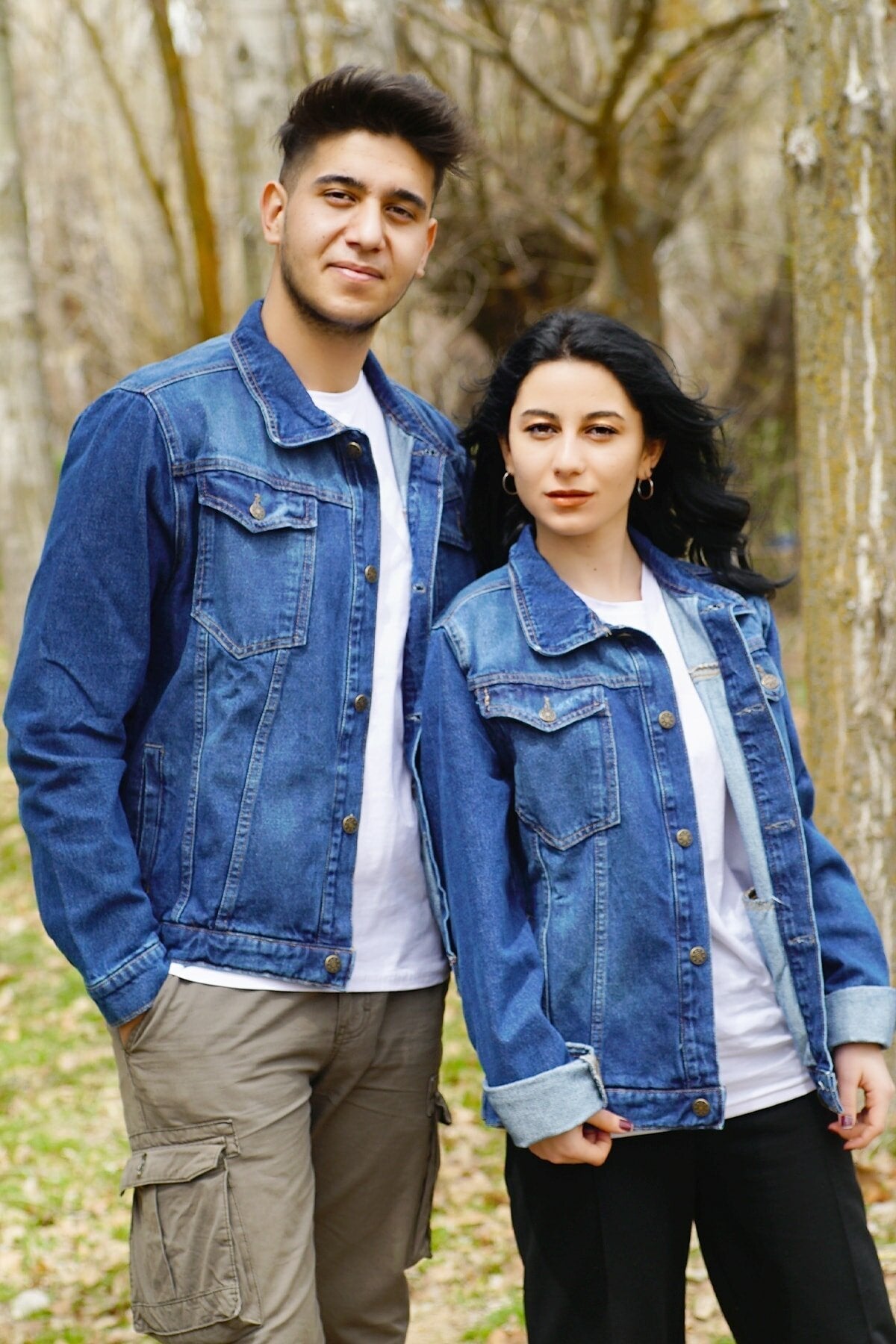 Couple Denim Jacket Blue - PRINDA - Denim Jackets -