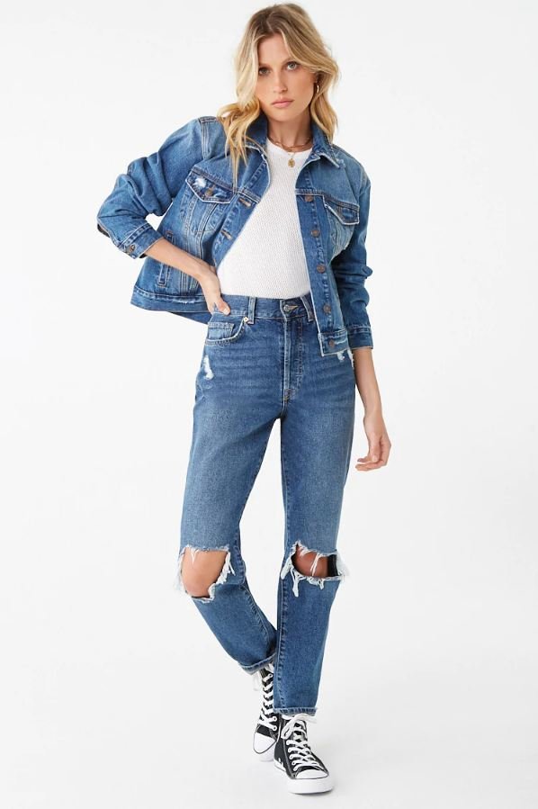 Distressed Women Jacket - PRINDA - Denim Jackets -