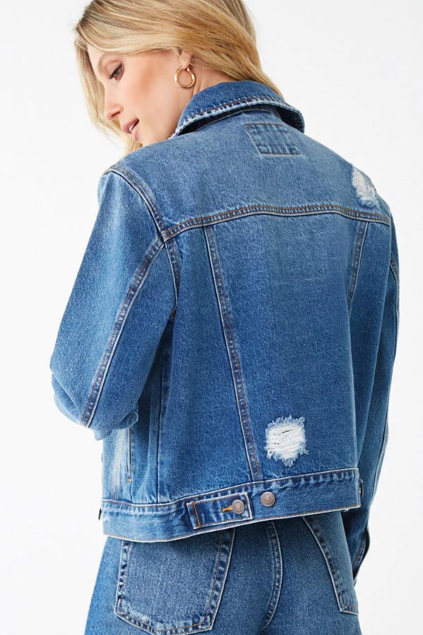 Distressed Women Jacket - PRINDA - Denim Jackets -