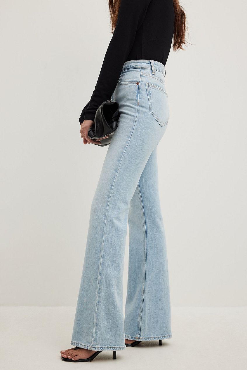 Flared High Waist Jeans For Womens - PRINDA - Jeans -
