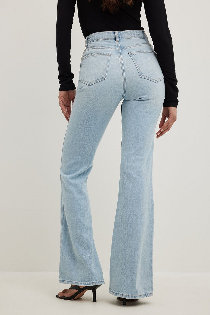 Flared High Waist Jeans For Womens - PRINDA - Jeans -