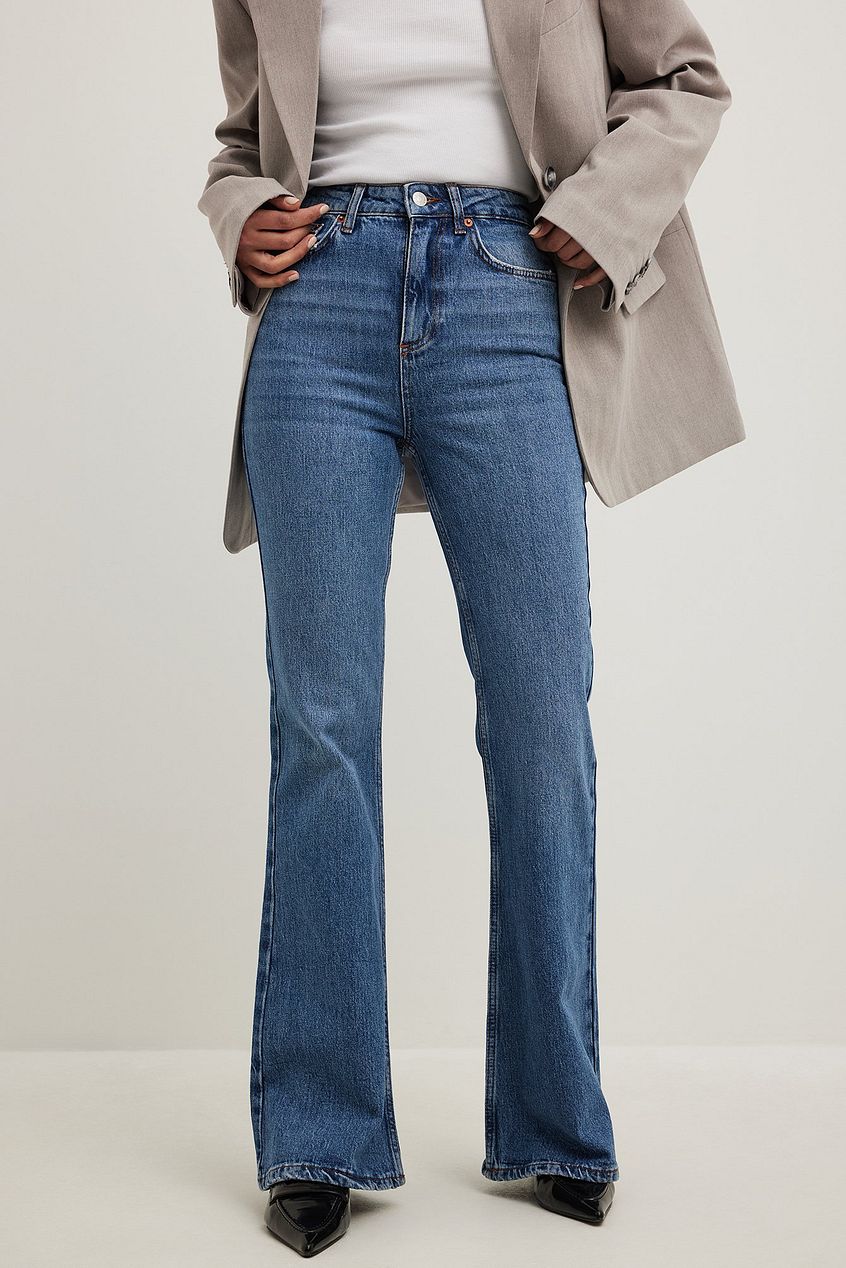 Flared High Waist Jeans For Womens - PRINDA - Jeans -