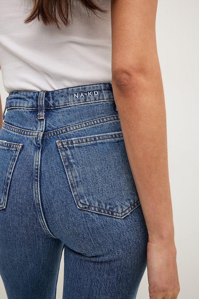 Flared High Waist Jeans For Womens - PRINDA - Jeans -