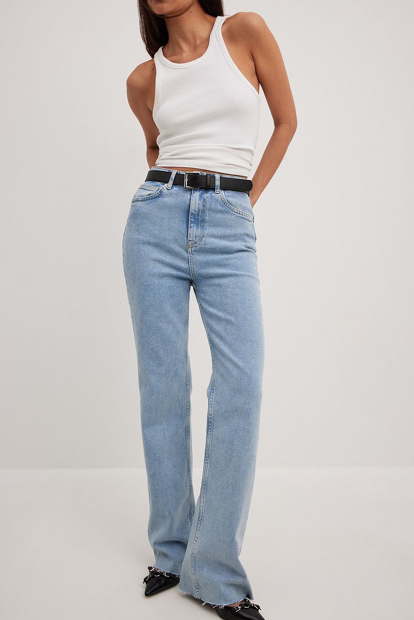 Flared High Waist Jeans For Womens - PRINDA - Jeans -