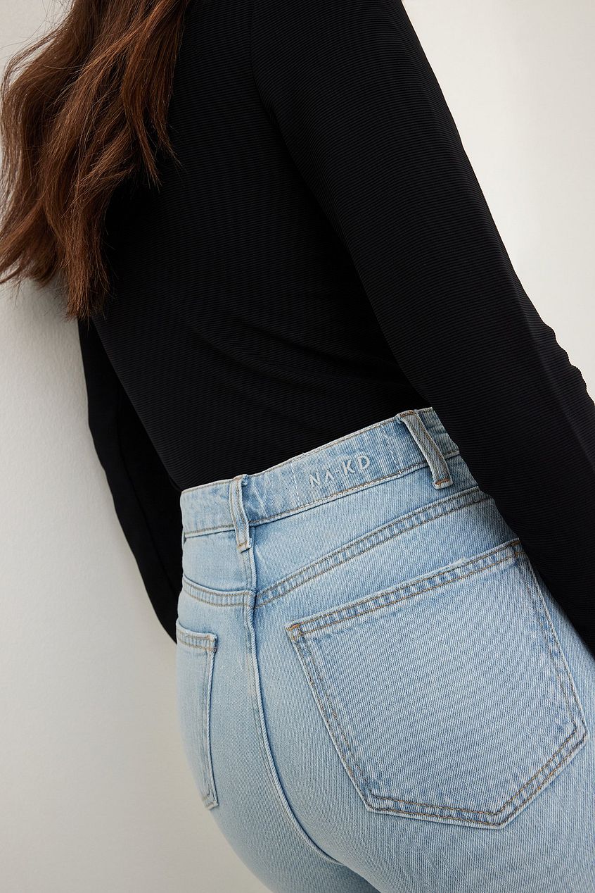 Flared High Waist Jeans For Womens - PRINDA - Jeans -