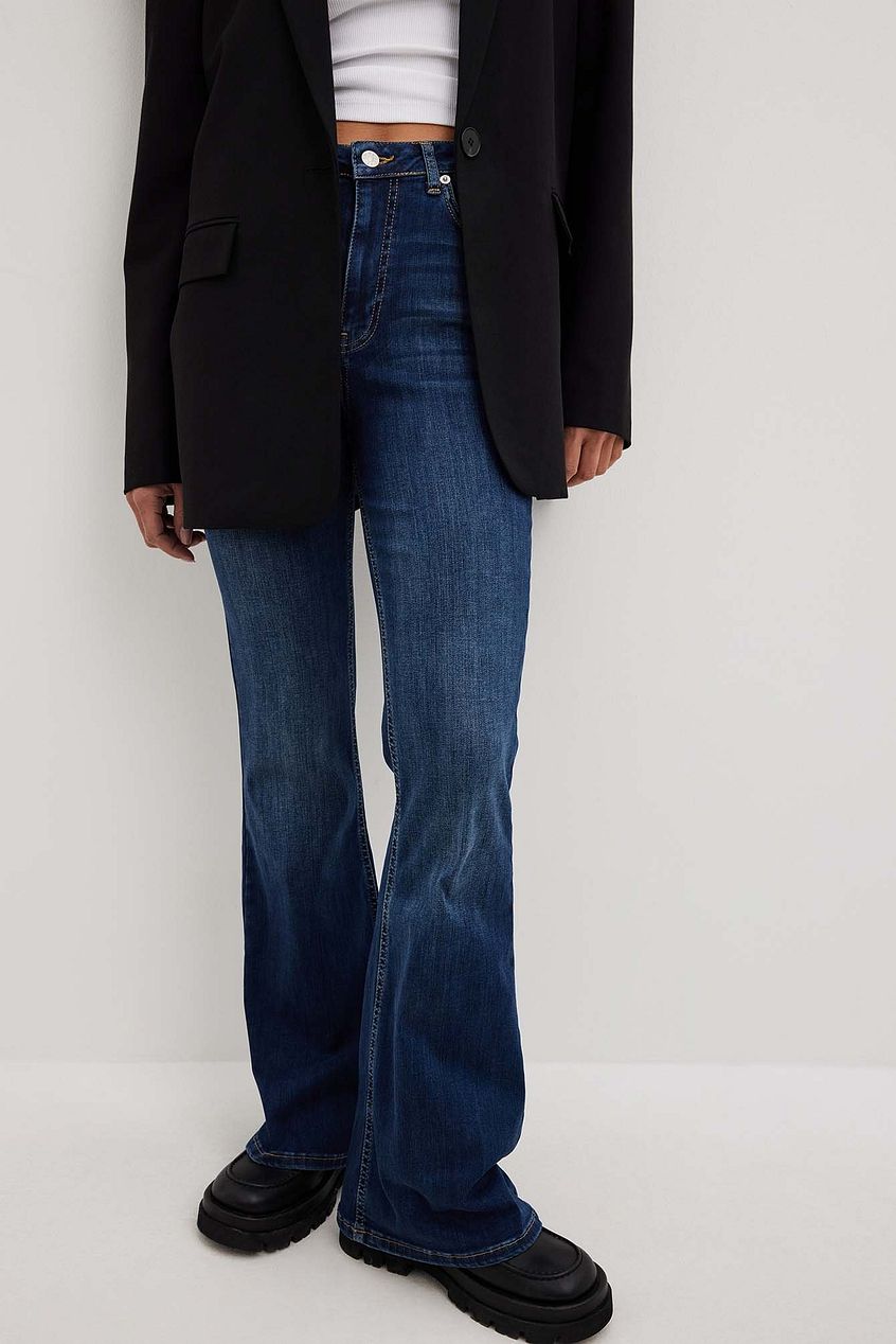 Flared High Waist Stretch Jeans For Womens - PRINDA - Jeans -