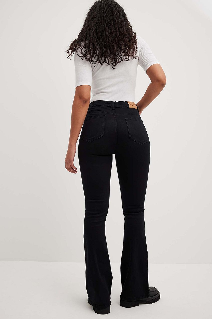 Flared High Waist Stretch Jeans For Womens - PRINDA - Jeans -