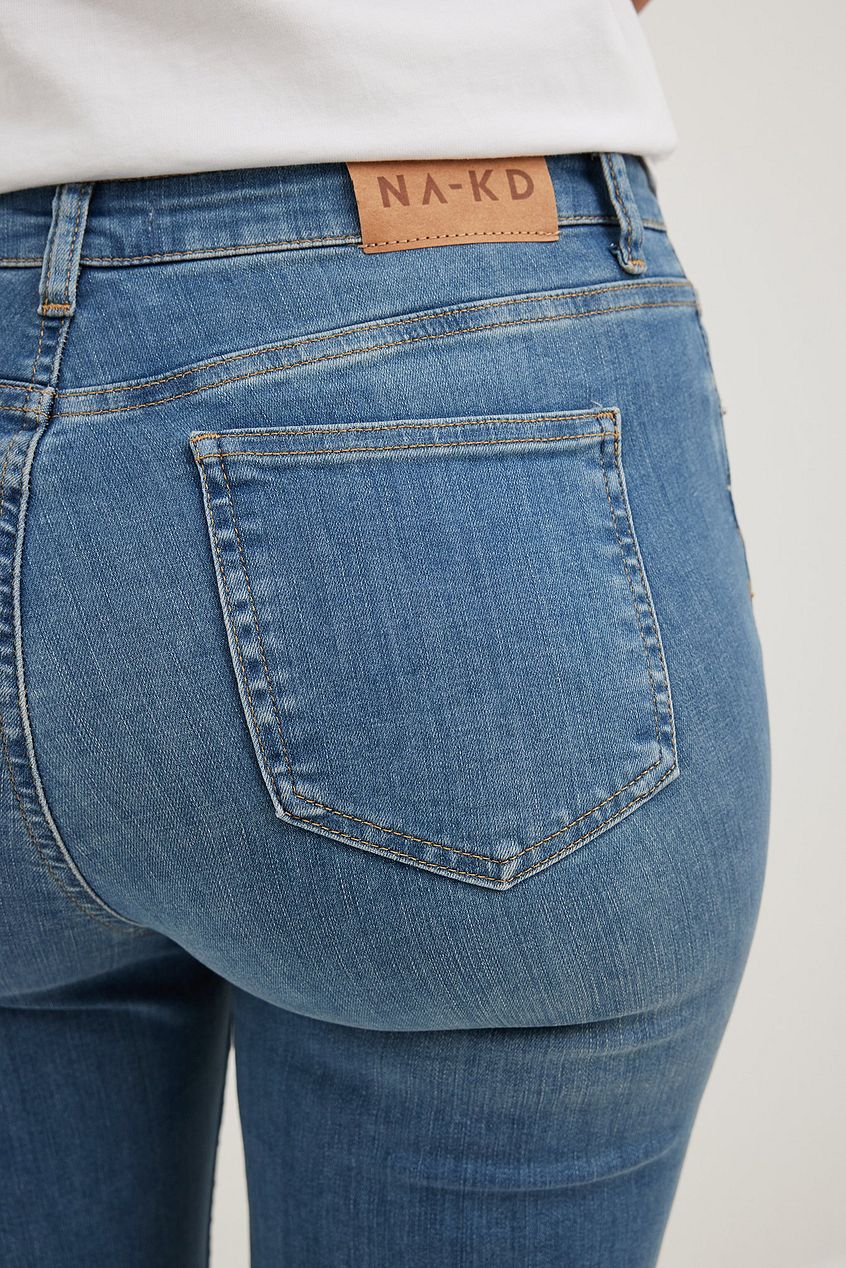 Flared High Waist Stretch Jeans For Womens - PRINDA - Jeans -