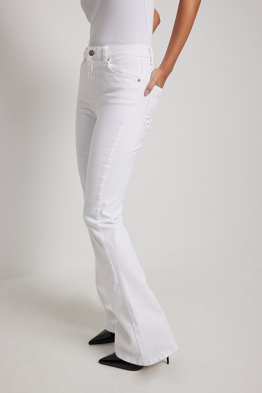 Flared High Waist Stretch Jeans For Womens - PRINDA - Jeans -