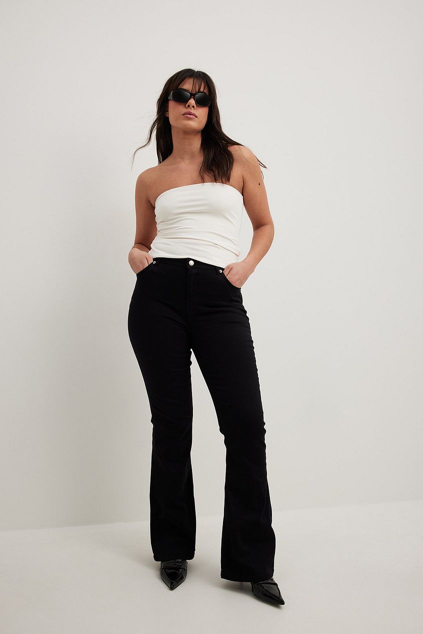 Flared High Waist Stretch Jeans For Womens - PRINDA - Jeans -