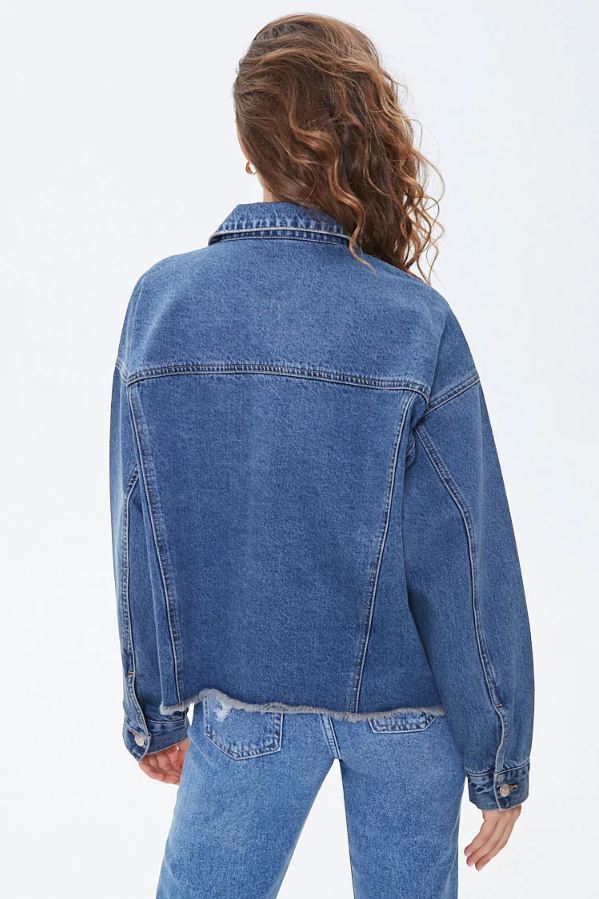 Frayed Women Jacket - PRINDA - Denim Jackets -