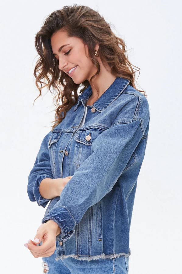 Frayed Women Jacket - PRINDA - Denim Jackets -