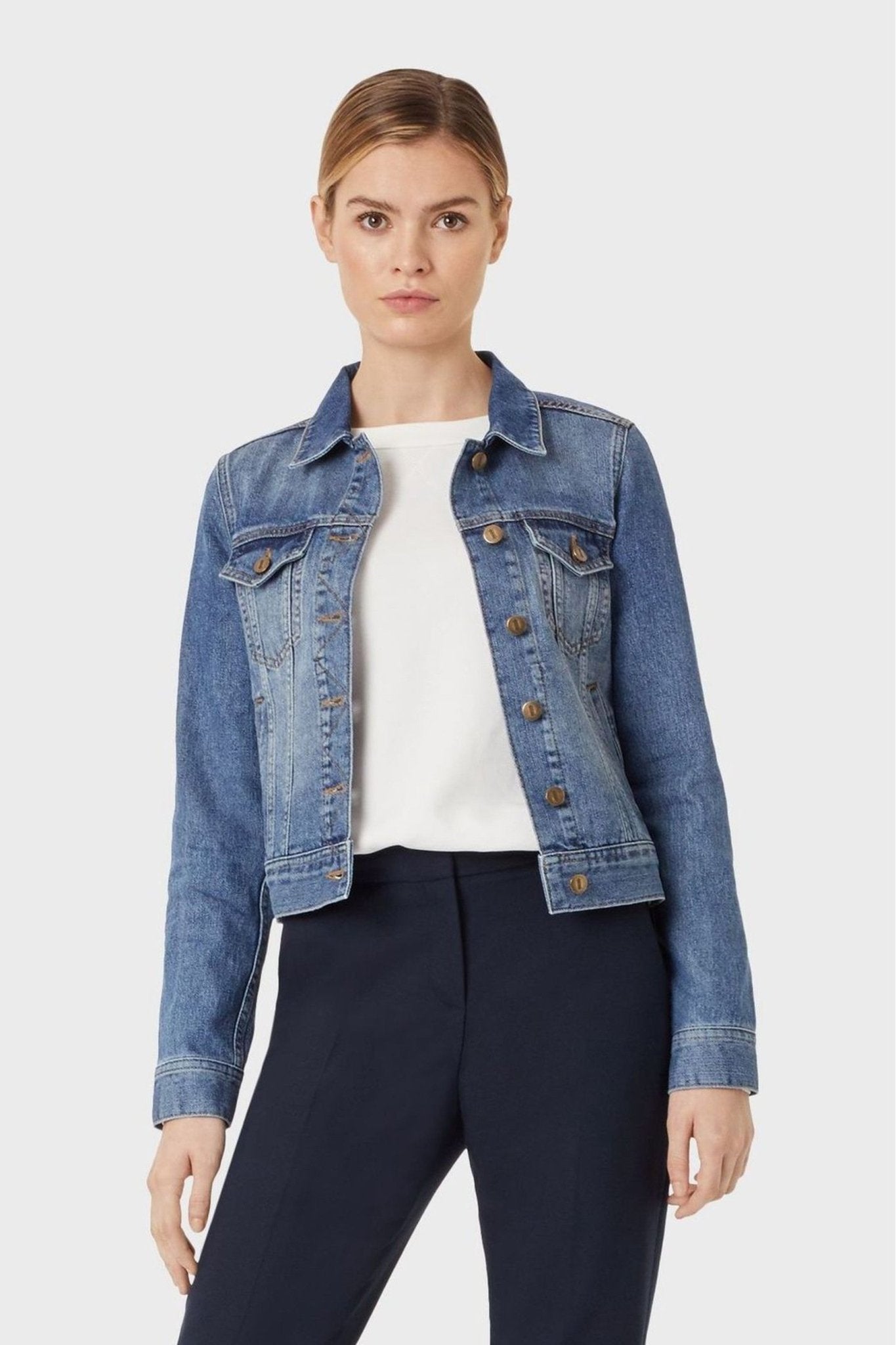 Hobbs Blue Mariam Jacket - PRINDA - Denim Jackets -