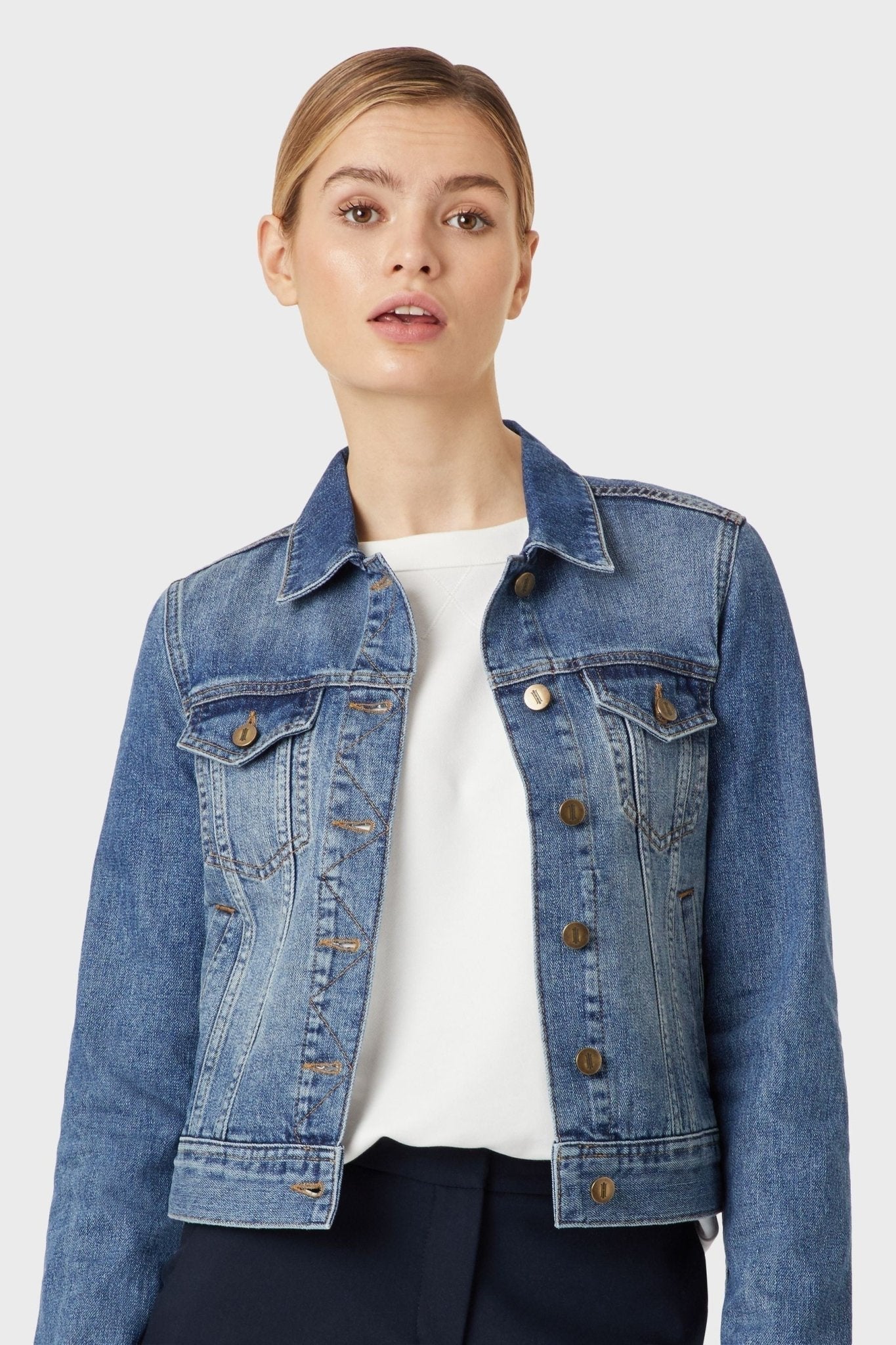 Hobbs Blue Mariam Jacket - PRINDA - Denim Jackets -