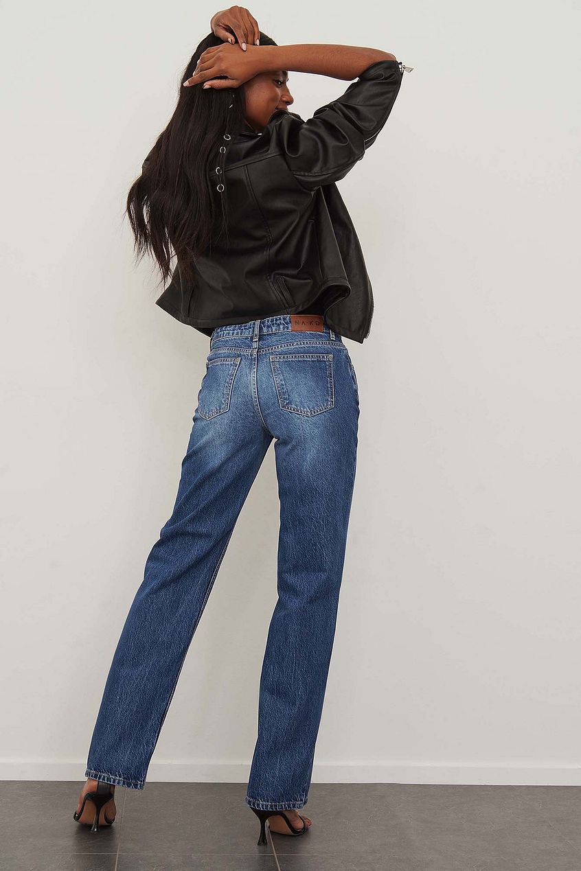 Low Waist Slim Leg Denim For Womens - PRINDA - Jeans -