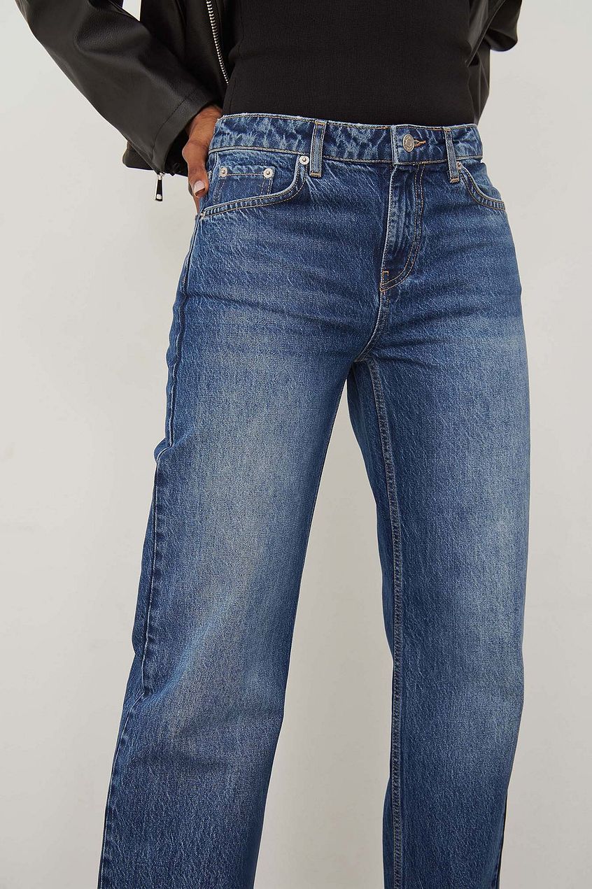 Low Waist Slim Leg Denim For Womens - PRINDA - Jeans -