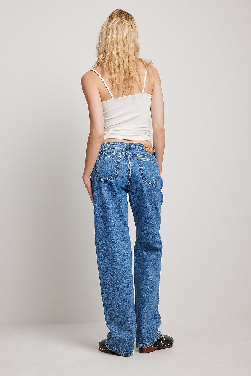 Low Waist Slim Leg Denim For Womens - PRINDA - Jeans -