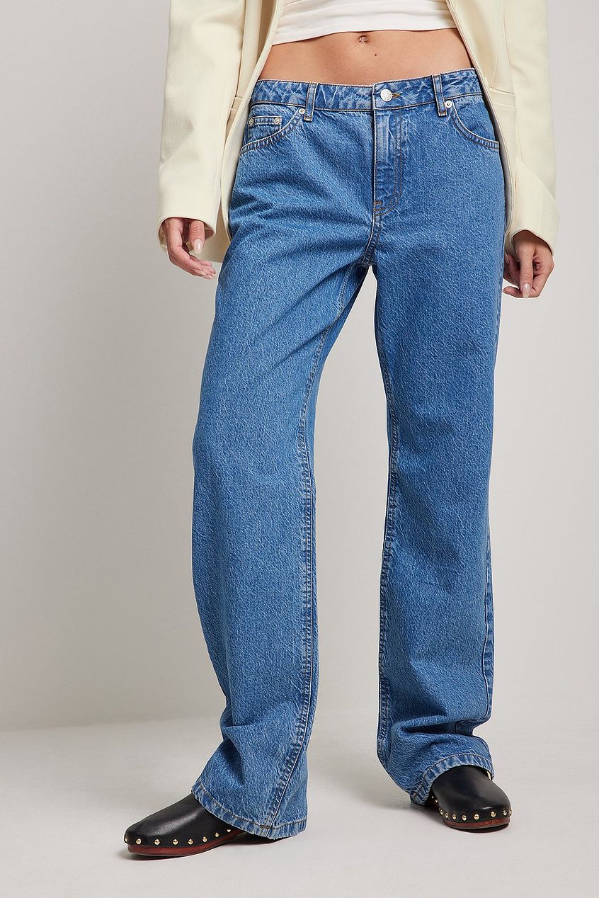 Low Waist Slim Leg Denim For Womens - PRINDA - Jeans -
