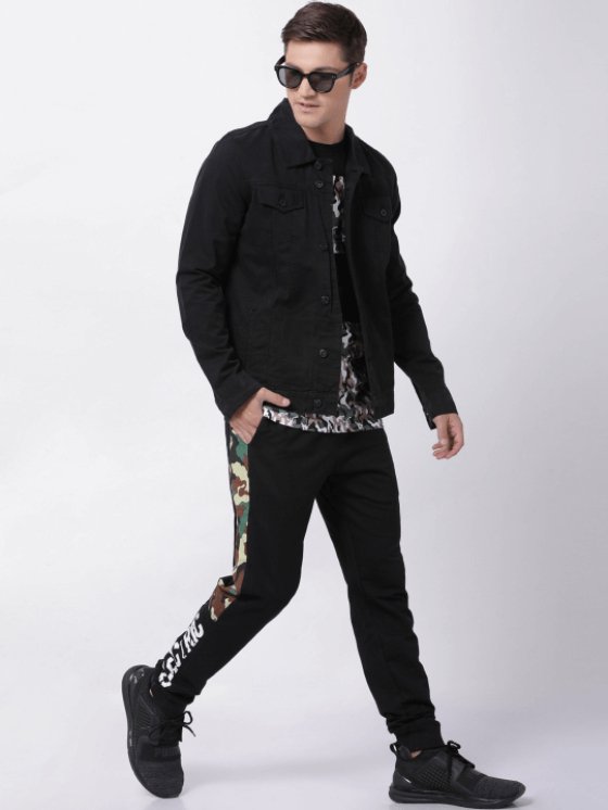 Mens Denim Jacket Black - PRINDA - Denim Jacket -