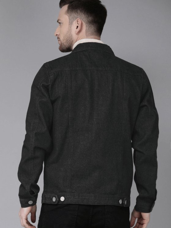 Mens Denim Jacket Black - PRINDA - Denim Jacket -