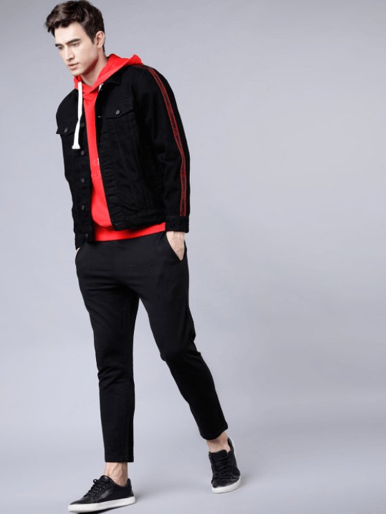 Mens Denim Jacket Black - PRINDA - Denim Jacket -