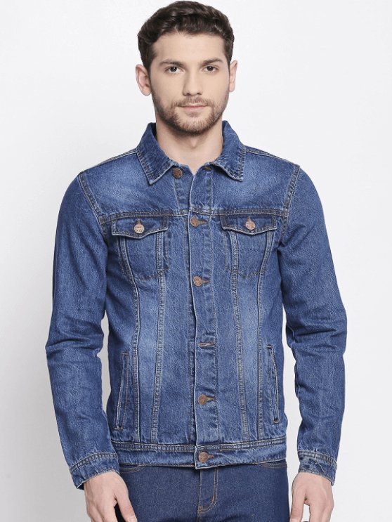 Mens Denim Jacket Blue - PRINDA - Denim Jacket -