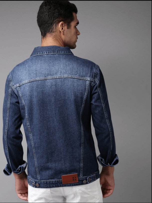 Mens Denim Jacket Dark Blue - PRINDA - Denim Jacket -