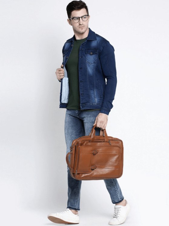 Mens Denim Jacket Dark Blue - PRINDA - Denim Jacket -