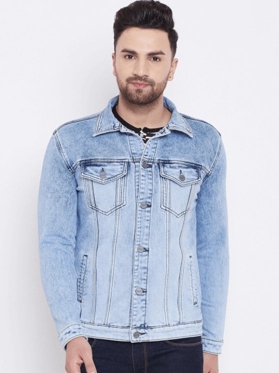 Mens Denim Jacket Light Blue - PRINDA - Denim Jacket -