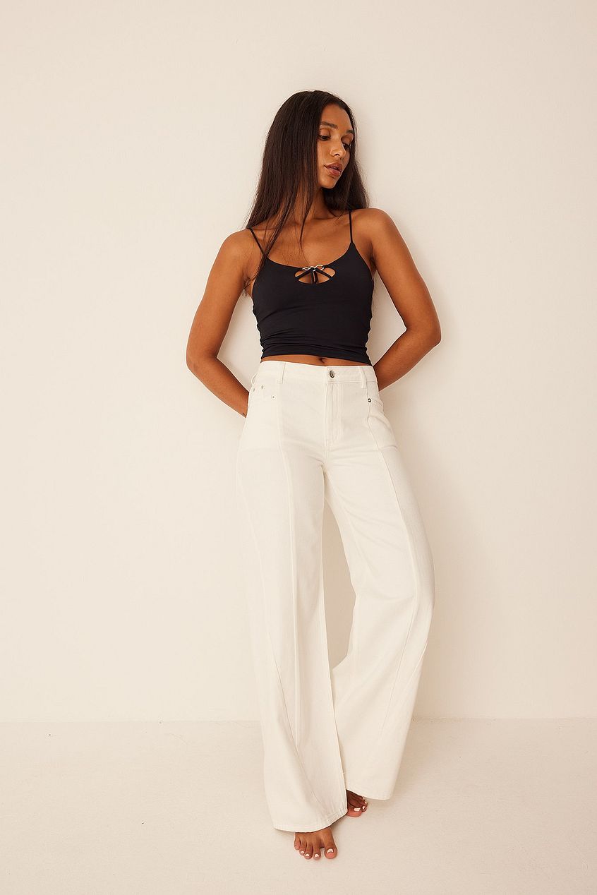 Mid Rise Straight Denim For Womens - PRINDA - Jeans -