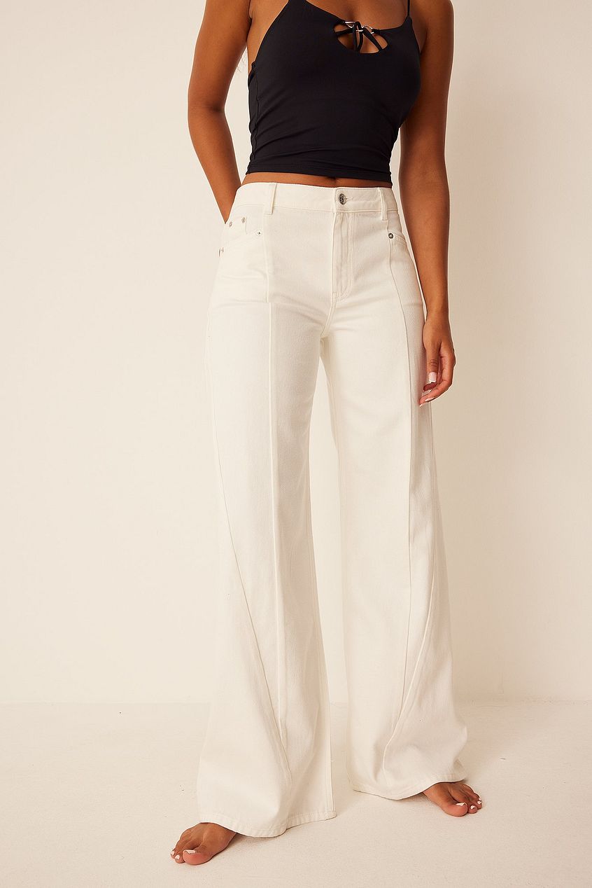 Mid Rise Straight Denim For Womens - PRINDA - Jeans -