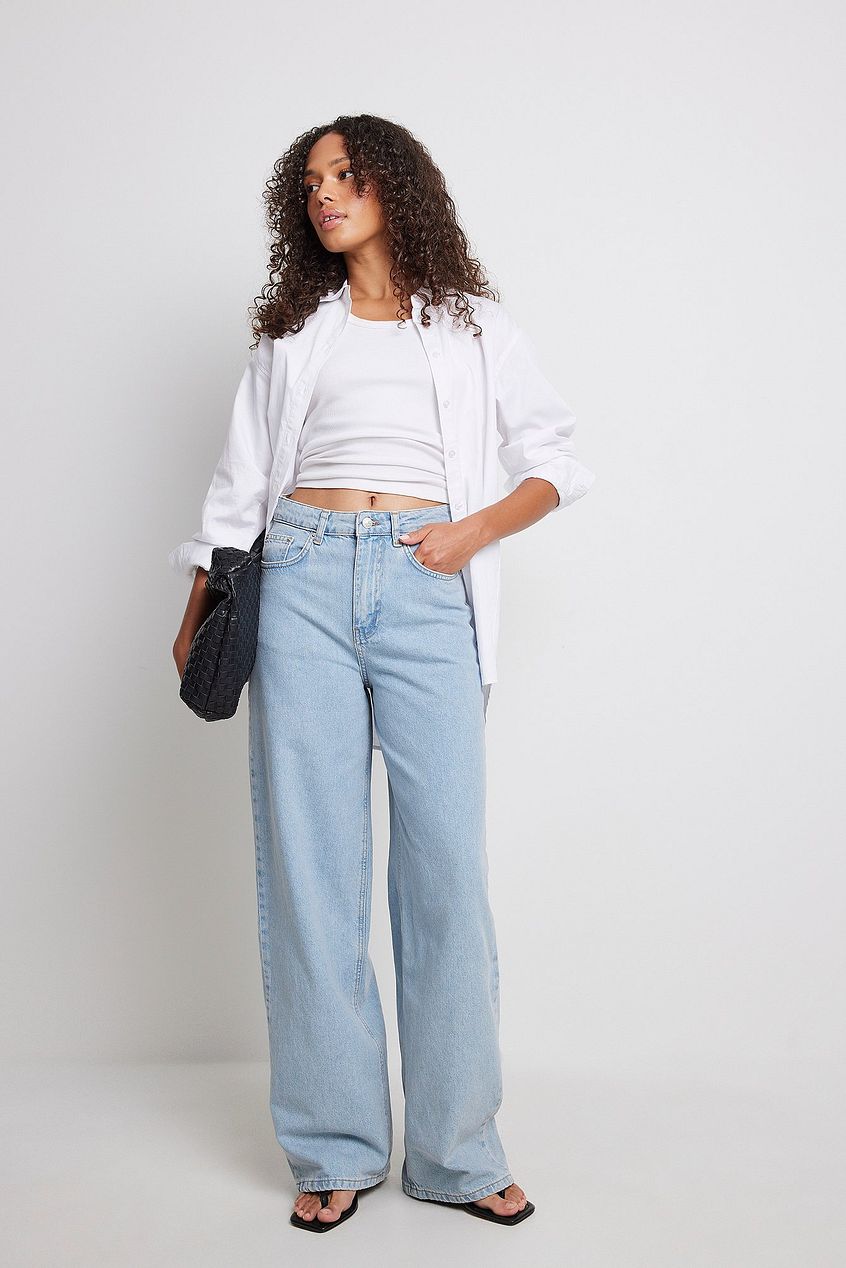 Organic Extra Wide Leg Denim For Womens - PRINDA - Jeans -